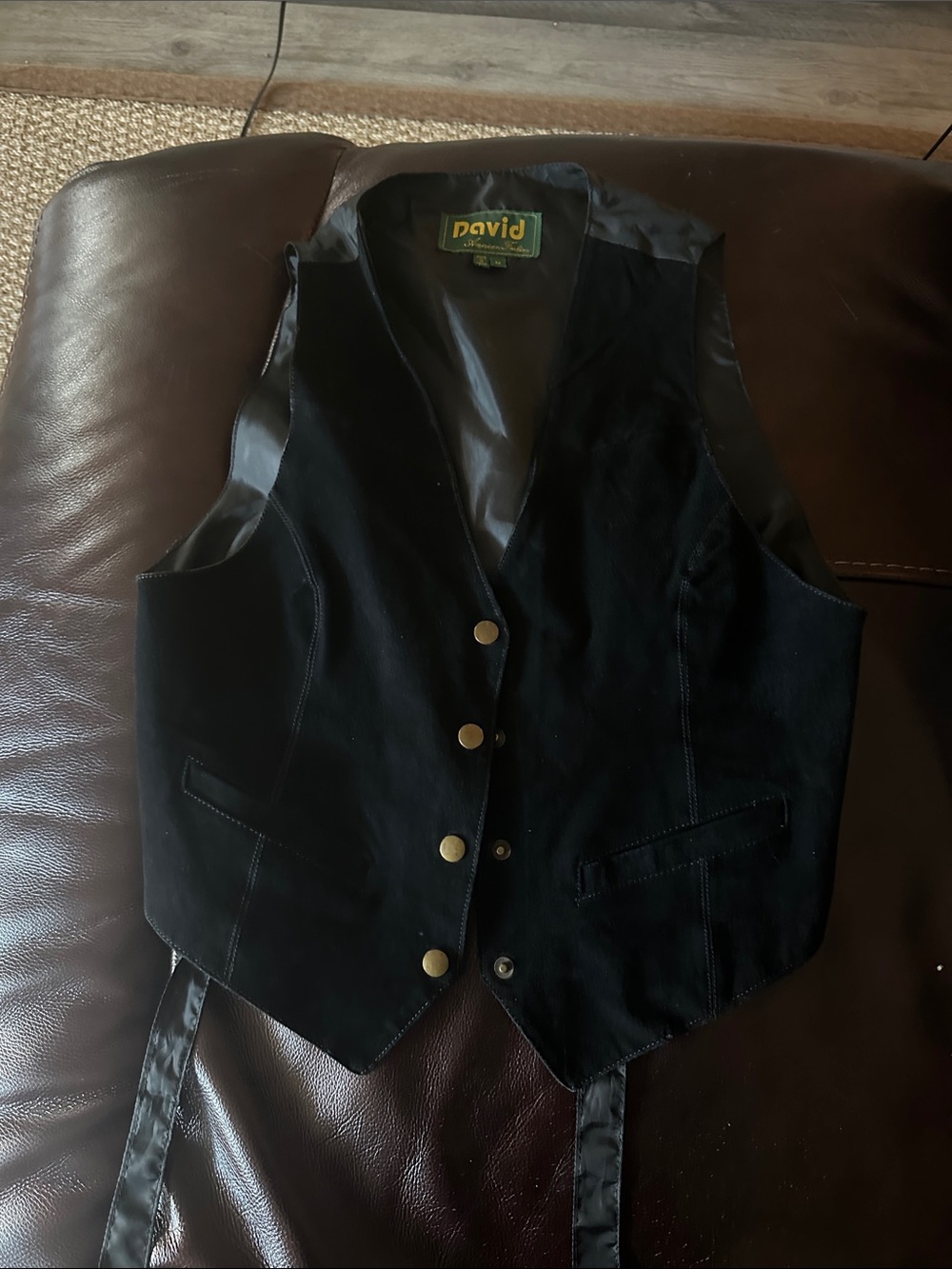 David Black Women's Vest with Satin Back